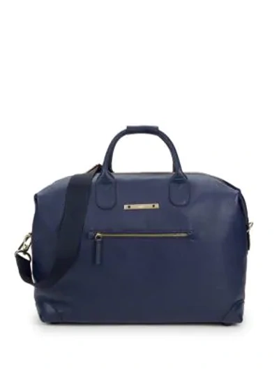 Shop Bric's Leather 18" Duffle In Navy