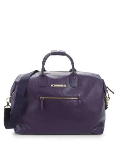 Shop Bric's Leather 18" Duffle In Grape