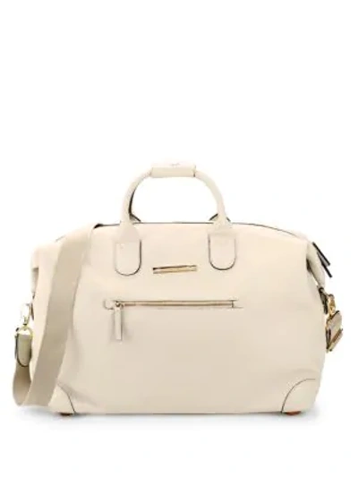 Shop Bric's Leather 18" Duffle In Beige