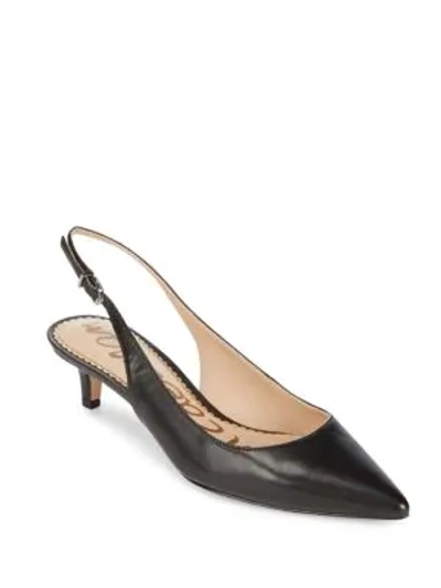 Shop Sam Edelman Textured Ludlow Slingback Pumps In Black