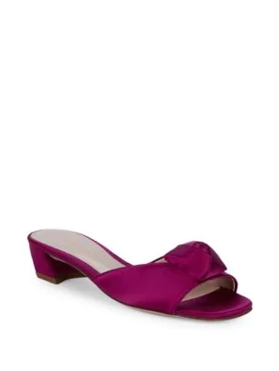 Shop Stuart Weitzman Rosebud Slide Sandals In Grape