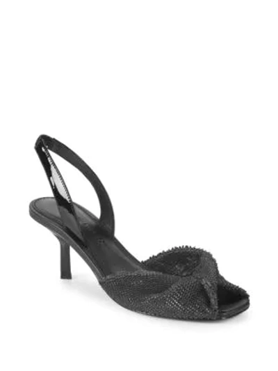 Shop Sigerson Morrison Jana Leather Slingback Sandals In Black