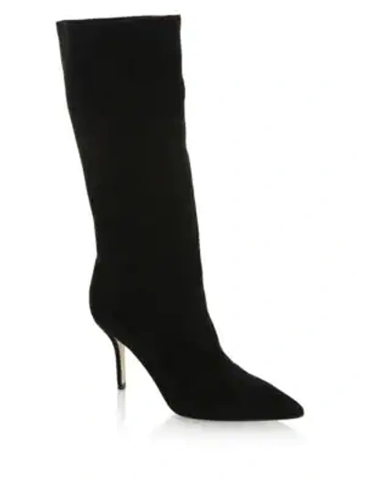 Shop Paul Andrew Suede Slouchy Boots In Black