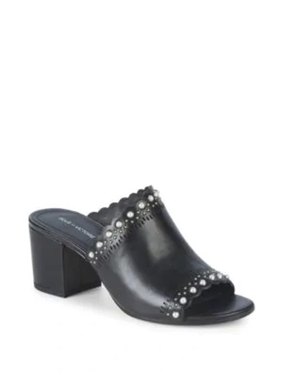 Shop Pour La Victoire Amela Leather Sandals In Black