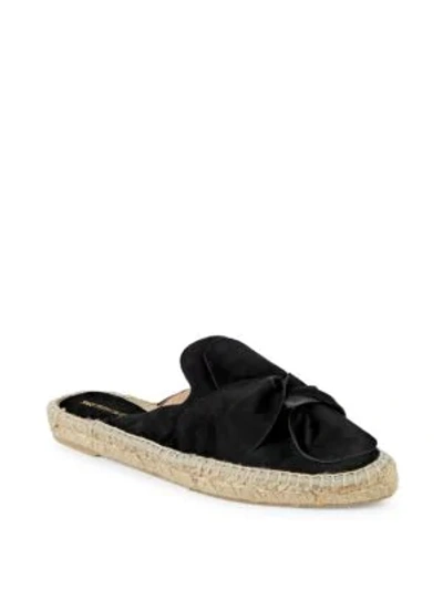 Shop Saks Fifth Avenue Suede Espadrille Mules In Black