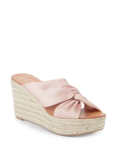 Shop Dolce Vita Binney Wedge Sandals In Blush Fabric