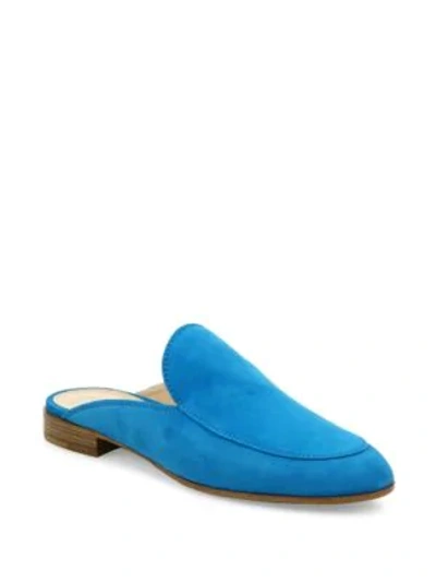 Shop Gianvito Rossi Suede Loafer Slides In Curacao