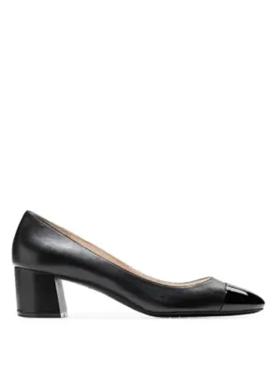 Shop Cole Haan Dawna Leather Pumps In Black