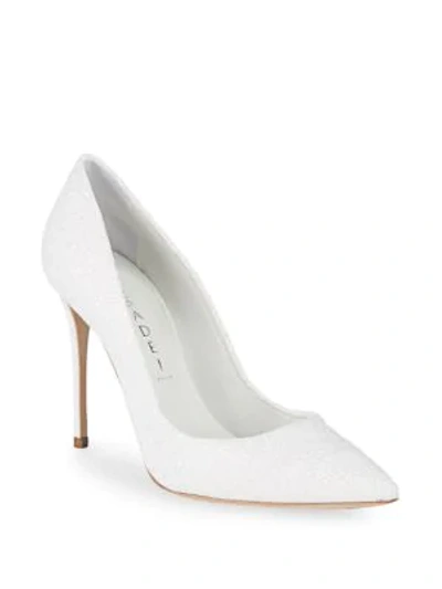 Shop Casadei Hollywood Stiletto Heeled Pumps In White
