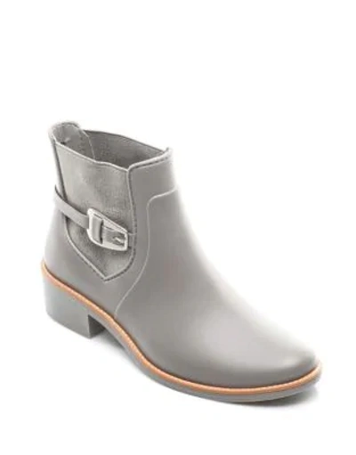 Shop Bernardo Pansie Ankle Strap Rainboots In Grey