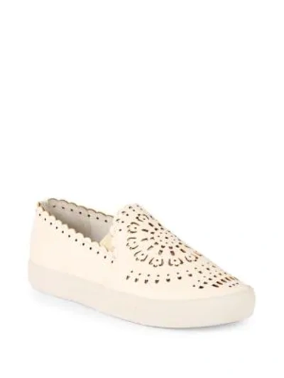 Shop Joie Diya Perforated Leather Sneakers In Shell
