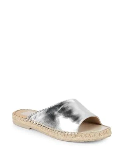 Shop Dolce Vita Banji Metallic Espadrilles In Silver Steam