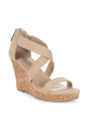 Charles By Charles David Logical Crisscross Leather Wedge Sandals In ...
