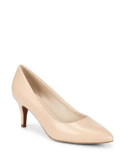 Shop Cole Haan Kitten Heel Leather Pumps In Nude