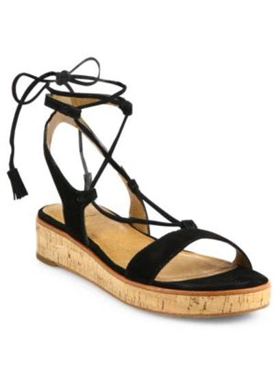 Shop Frye Miranda Suede Gladiator Sandals In Black