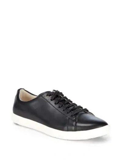 Shop Cole Haan Women's Grand Crosscourt Ii Leather Sneakers In Black