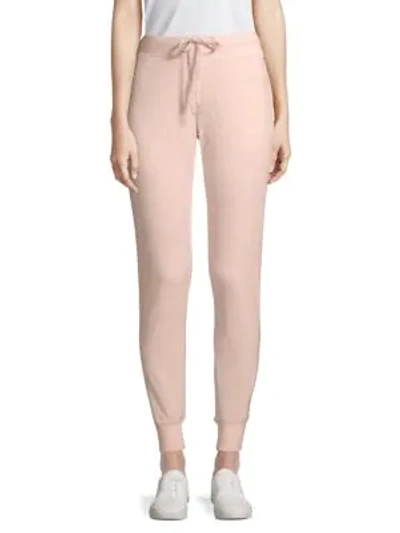 Shop Calvin Klein Drawstring Velour Jogger Pants In Blush
