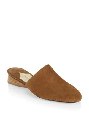 Paul Andrew Pisa Suede Backless Loafers In Brown | ModeSens