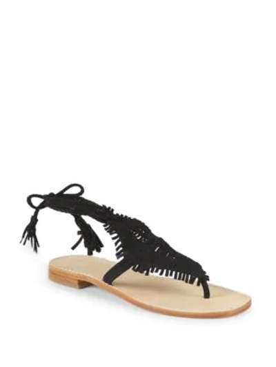 Shop Joie Kacia Leather Ankle Strap Sandals In Black