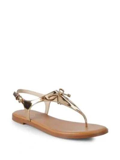 Shop Cole Haan Findra Thong Sandals In Gold