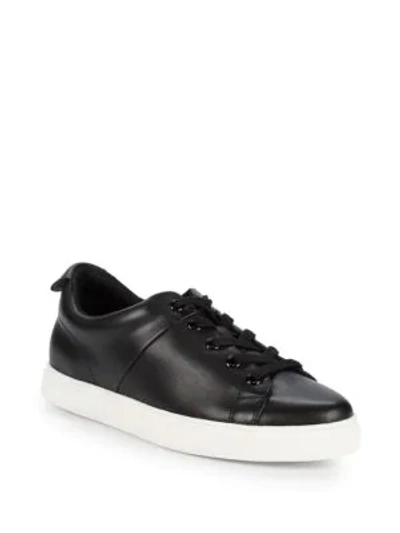 Shop Saks Fifth Avenue Talico Leather Platform Sneakers In Black