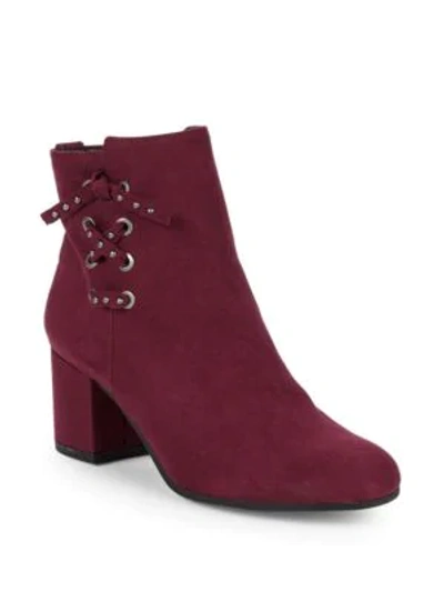 Shop Circus By Sam Edelman Vinnie Lace-up Booties In Wine