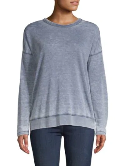 Shop Allen Allen Crisscross Back Sweater In Lapis