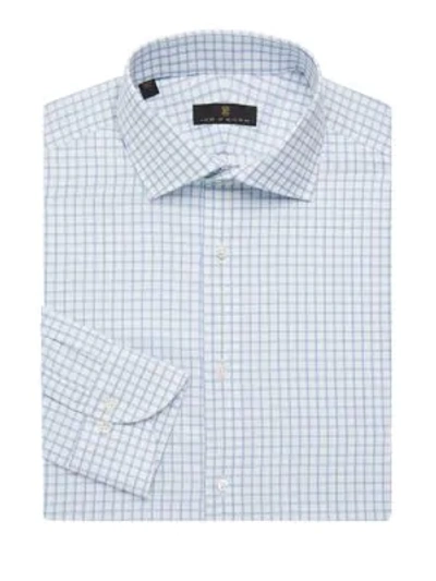 Shop Ike Behar Men's Regular-fit Check Dress Shirt In Blue