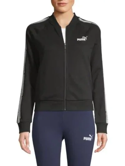 Shop Puma Tape Full-zip Track Jacket In Black