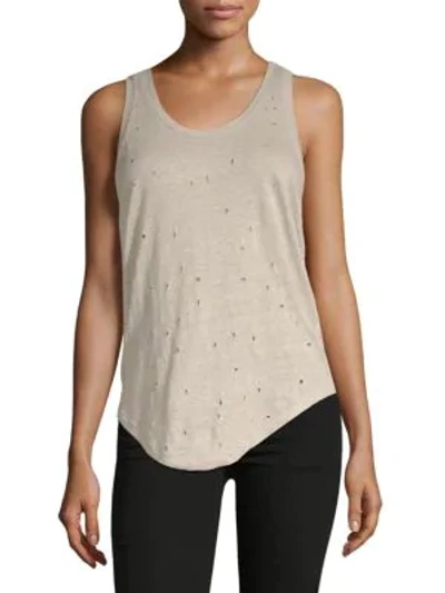 Shop Iro Doris Linen Tank Top In Bleached