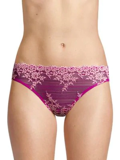Shop Wacoal Embrace Lace Mesh Bikini In Twilight