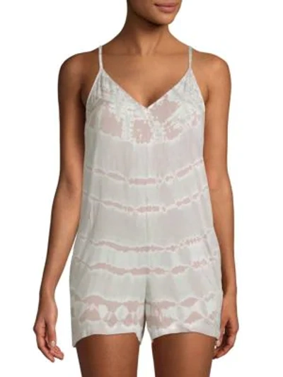 Shop Young Fabulous & Broke Fedora Cut-out Romper In Pink Multi
