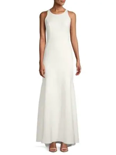 Shop Nicole Miller Floor-length Gown In White
