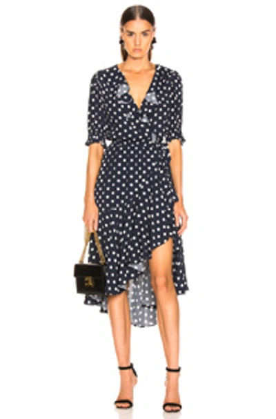 Shop Icons Objects Of Devotion Cha Cha Wrap Dress In Polka Dot