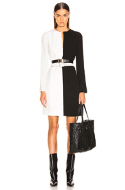 Shop Givenchy Split Dress In Black & White