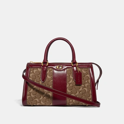 Shop Coach Bond Bag In Color<lsn_delimiter>brass/tan/scarlet