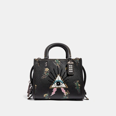 Shop Coach Rogue 17 With Pyramid Eye In Black/pewter