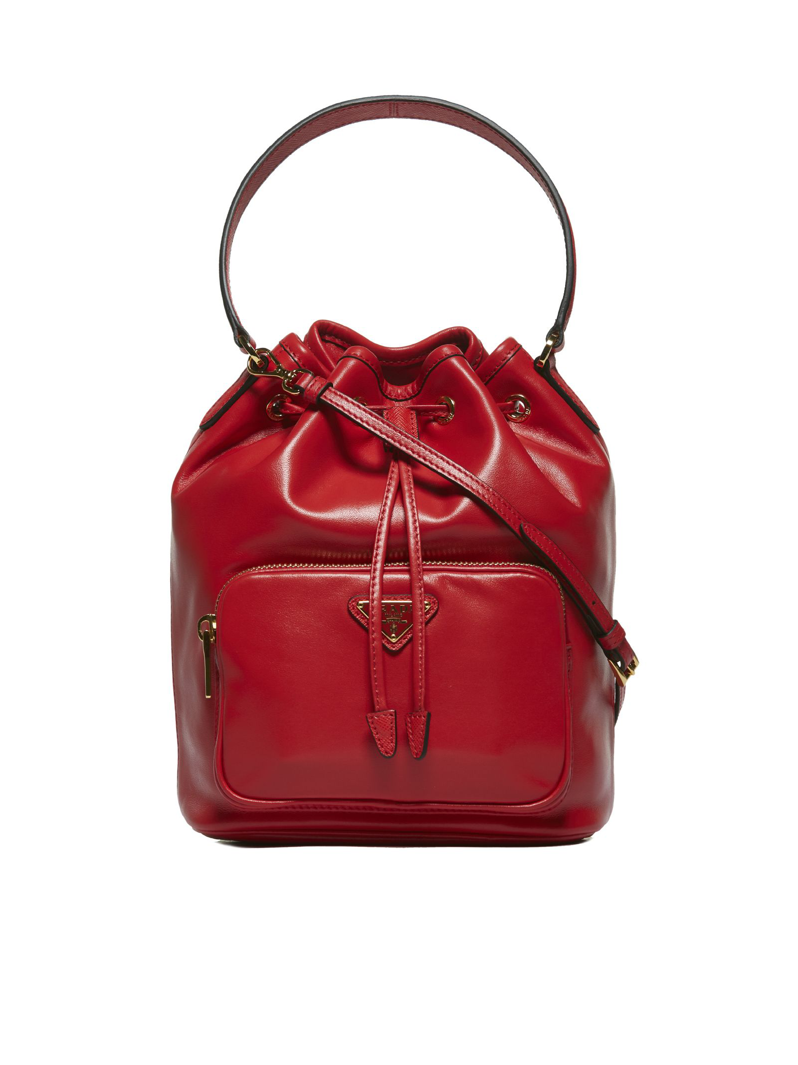 prada jacquard bucket bag