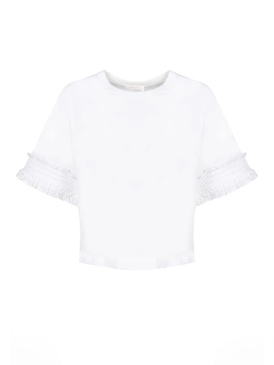 Shop See By Chloé Short Sleeve T-shirt In Bianco