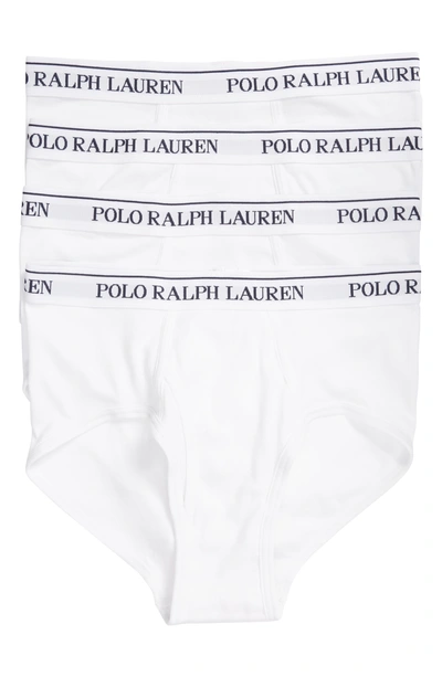 Shop Lauren Ralph Lauren Polo Ralph Lauren 4-pack Low Rise Cotton Briefs In White