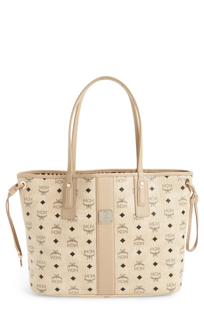 Shop Mcm Medium Liz Reversible Shopper - Beige