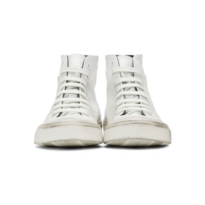 Shop Saint Laurent White Bedford Mid-top Sneakers