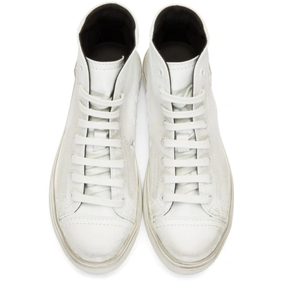 Shop Saint Laurent White Bedford Mid-top Sneakers