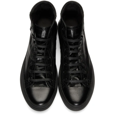 Shop Saint Laurent Black Bedford Mid-top Sneakers In 1000 Black