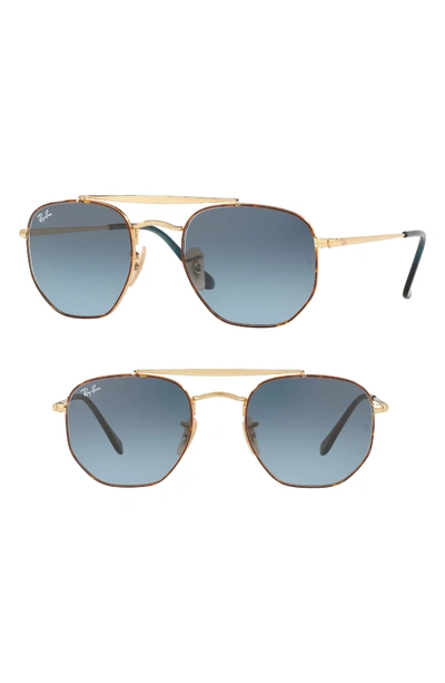 Shop Ray Ban 54mm Gradient Sunglasses - Matte Blue Gradient