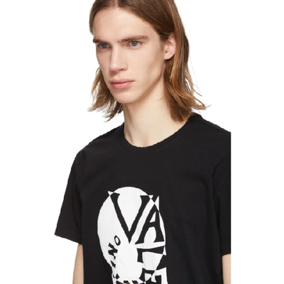Shop Valentino Black Circle Logo T-shirt In 0no Black