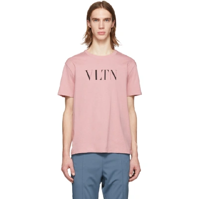 Shop Valentino Pink Vltn T-shirt In 517 Pink