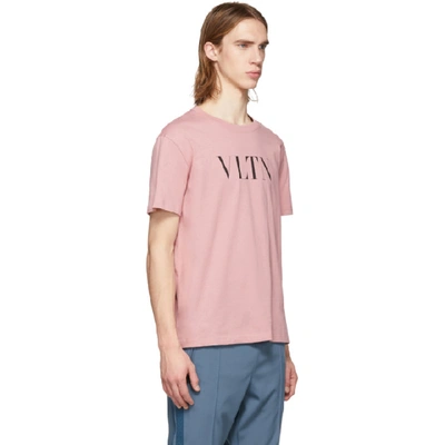 Shop Valentino Pink Vltn T-shirt In 517 Pink