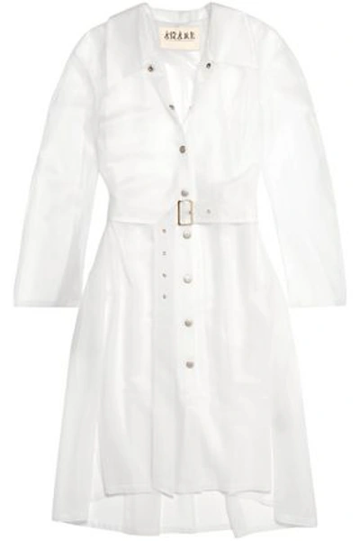 Shop A.w.a.k.e. Woman Pvc Trench Coat Off-white