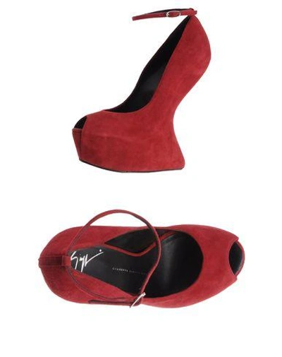 Shop Giuseppe Zanotti Pump In Brick Red